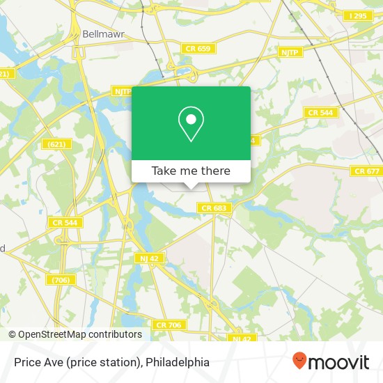 Mapa de Price Ave (price station), Glendora, NJ 08029