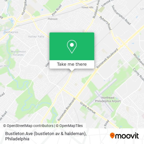 Bustleton Ave (bustleton av & haldeman) map