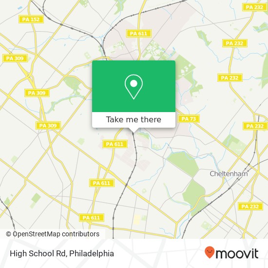 High School Rd, Elkins Park, PA 19027 map