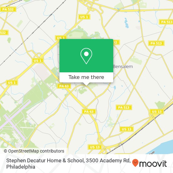 Stephen Decatur Home & School, 3500 Academy Rd map