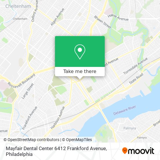 Mayfair Dental Center 6412 Frankford Avenue map