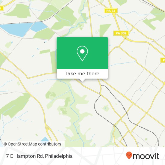 Mapa de 7 E Hampton Rd, Philadelphia, PA 19118