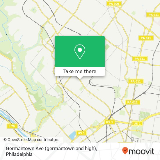 Mapa de Germantown Ave (germantown and high), Philadelphia, PA 19144
