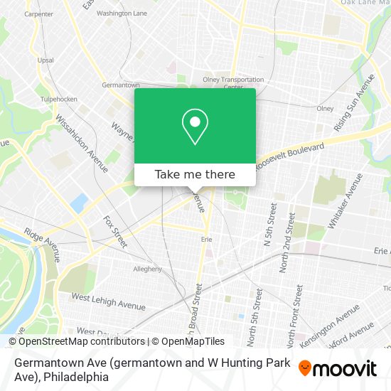 Germantown Ave (germantown and W Hunting Park Ave) map