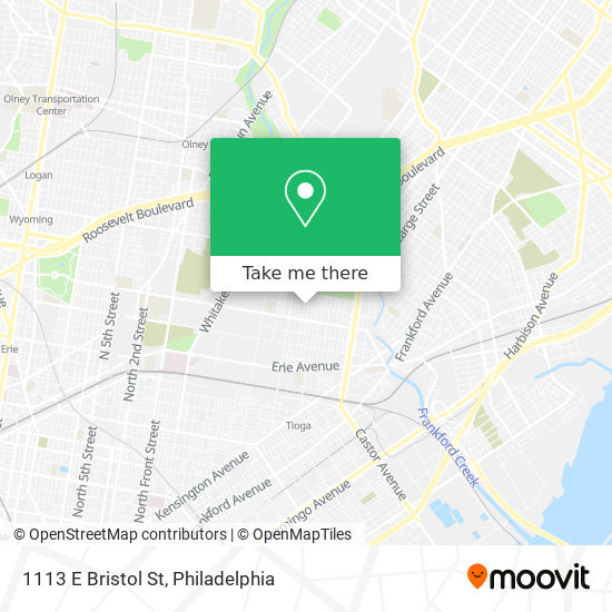 Mapa de 1113 E Bristol St