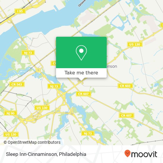 Mapa de Sleep Inn-Cinnaminson, 208 US-130 N