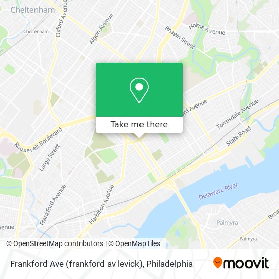 Frankford Ave (frankford av levick) map