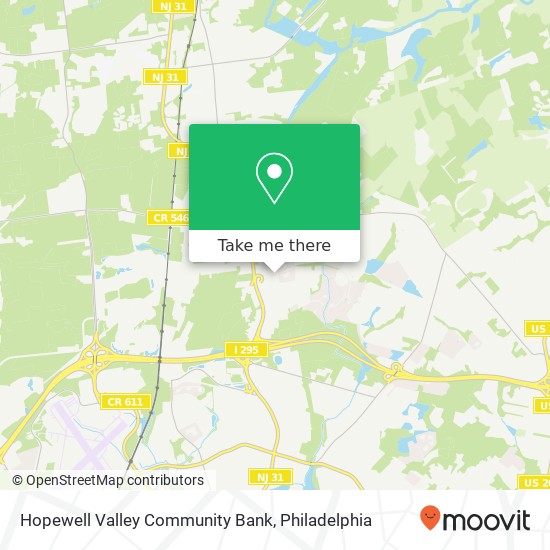 Hopewell Valley Community Bank, 802 Denow Rd map