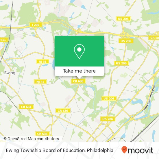 Mapa de Ewing Township Board of Education, 220 Ewingville Rd