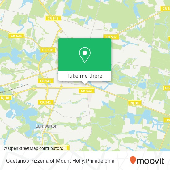 Gaetano's Pizzeria of Mount Holly, 434 Pine St map