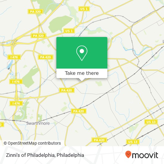 Mapa de Zinni's of Philadelphia, 527 Baltimore Pike