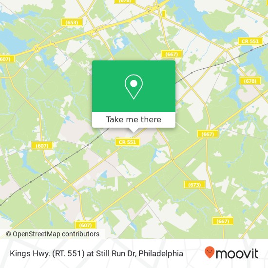 Mapa de Kings Hwy. (RT. 551) at Still Run Dr
