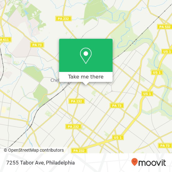 Mapa de 7255 Tabor Ave, Philadelphia, PA 19111