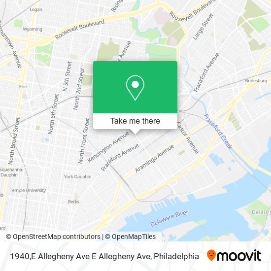 1940,E Allegheny Ave E Allegheny Ave map