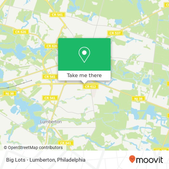Mapa de Big Lots - Lumberton, 1636 Route 38
