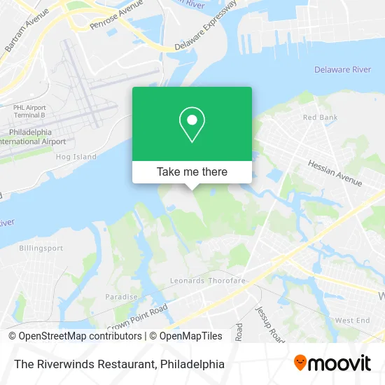 The Riverwinds Restaurant map