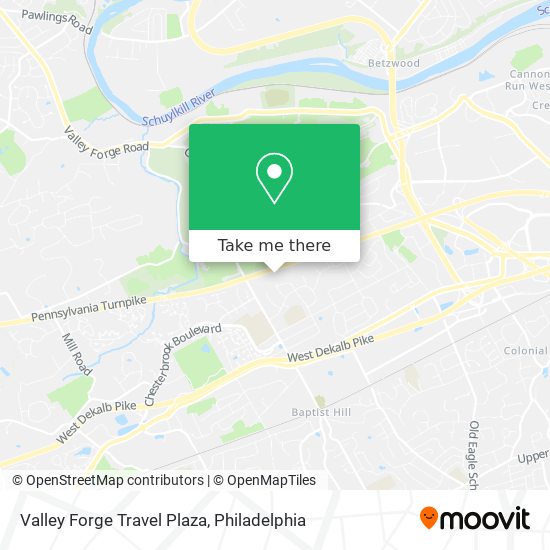 Valley Forge Travel Plaza map