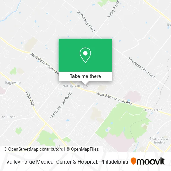 Valley Forge Medical Center & Hospital map
