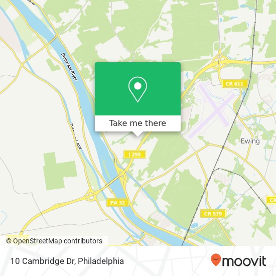 Mapa de 10 Cambridge Dr, Ewing Twp, NJ 08628