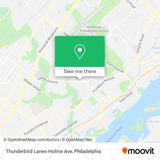 Thunderbird Lanes-Holme Ave map