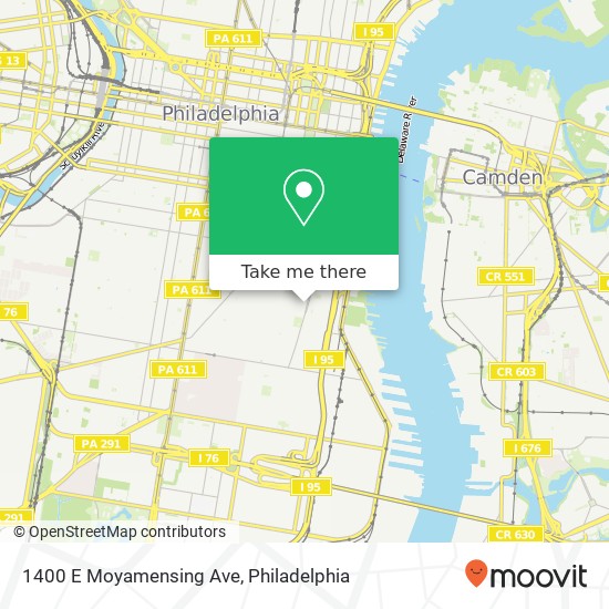 Mapa de 1400 E Moyamensing Ave, Philadelphia, PA 19147