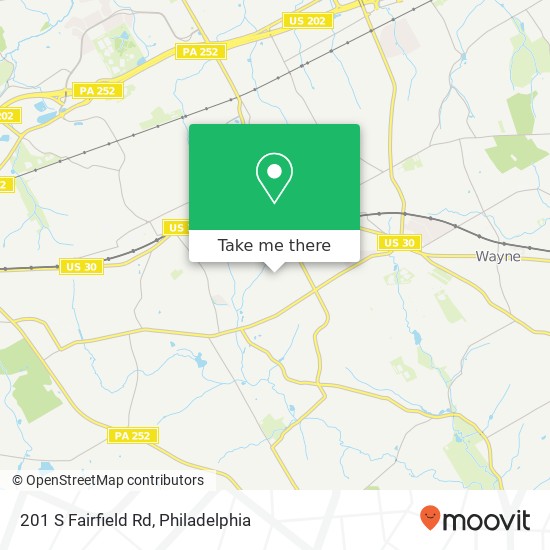 Mapa de 201 S Fairfield Rd, Devon, PA 19333