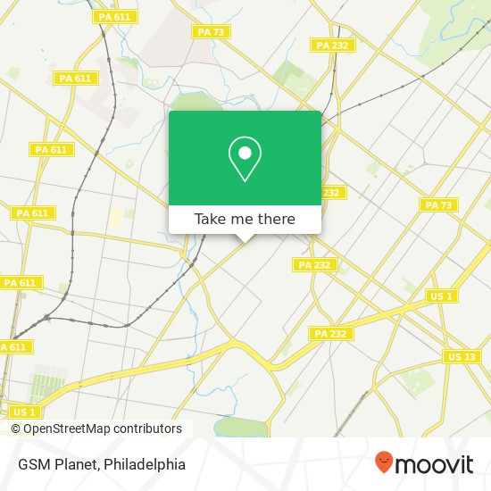 Mapa de GSM Planet, 5921 Rising Sun Ave