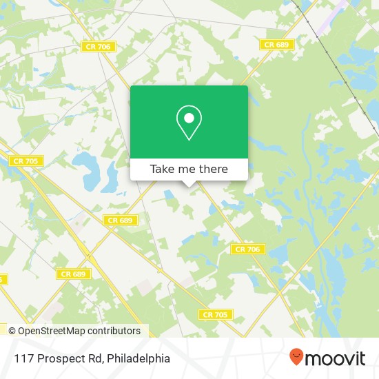 Mapa de 117 Prospect Rd, Sicklerville, NJ 08081