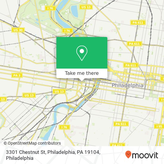 3301 Chestnut St, Philadelphia, PA 19104 map