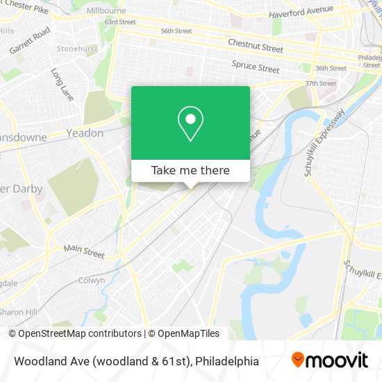 Woodland Ave (woodland & 61st) map