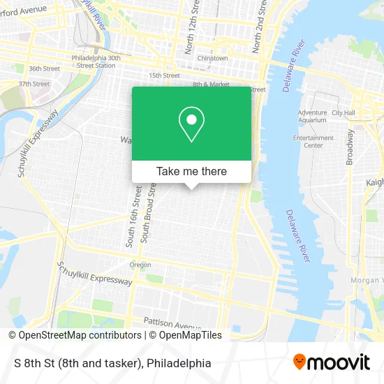 Mapa de S 8th St (8th and tasker)