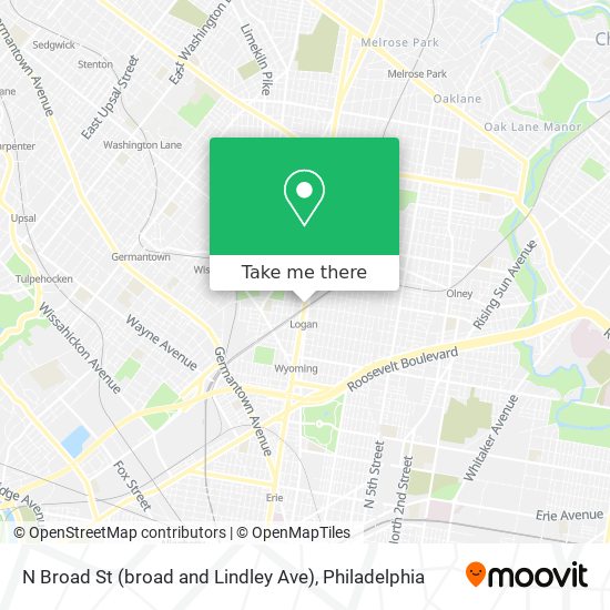 N Broad St (broad and Lindley Ave) map