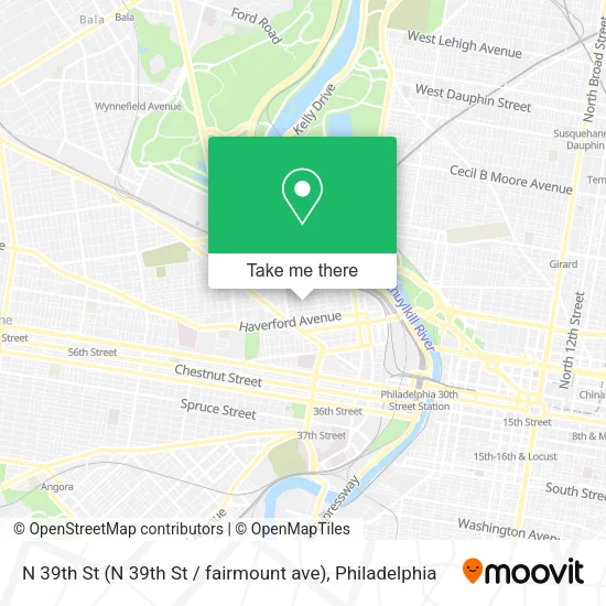 N 39th St (N 39th St / fairmount ave) map