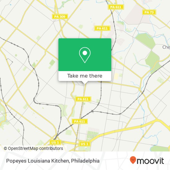 Mapa de Popeyes Louisiana Kitchen, 6000 N Broad St