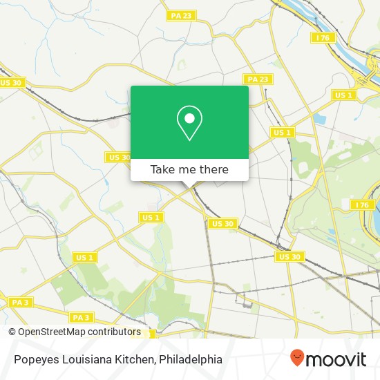 Popeyes Louisiana Kitchen, 6300 City Line Ave map