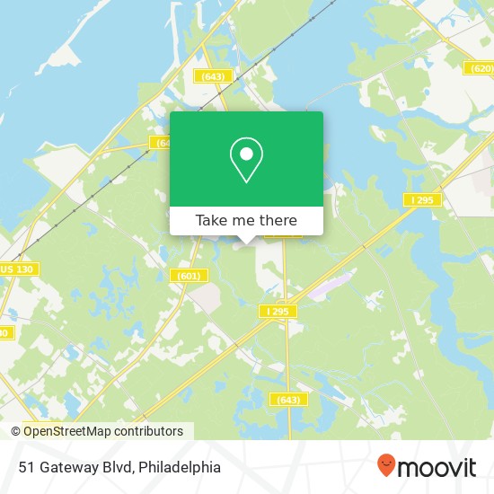 Mapa de 51 Gateway Blvd, Pedricktown, NJ 08067