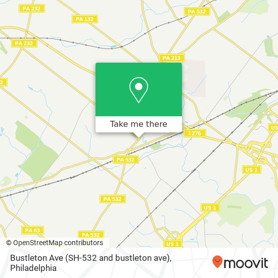 Mapa de Bustleton Ave (SH-532 and bustleton ave), Feasterville-Trevose, PA 19053