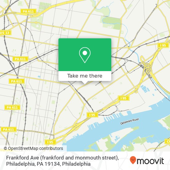 Frankford Ave (frankford and monmouth street), Philadelphia, PA 19134 map