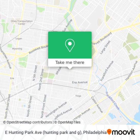 E Hunting Park Ave (hunting park and g) map