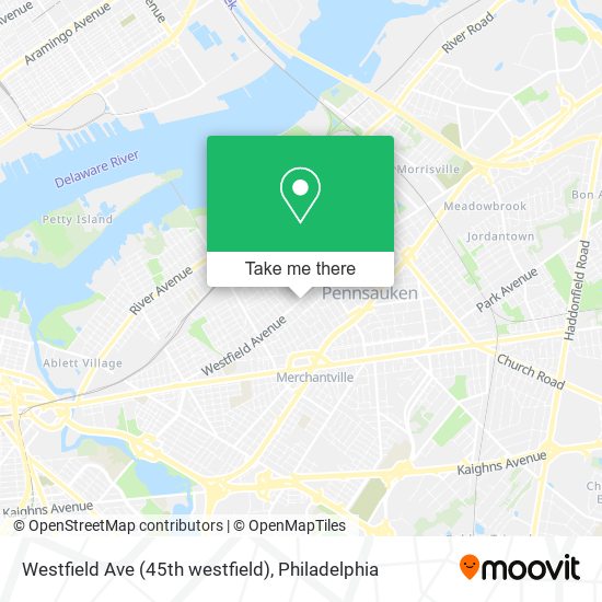 Westfield Ave (45th westfield) map
