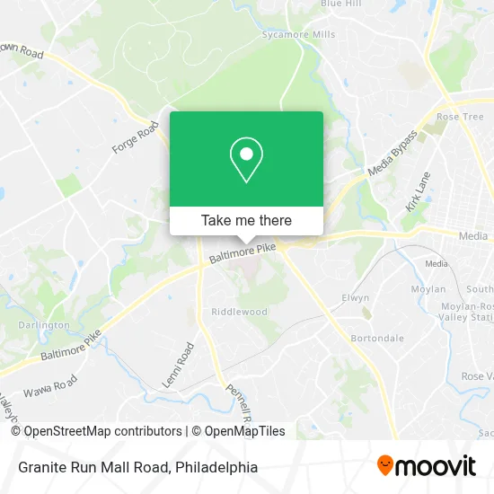 Granite Run Mall Road map