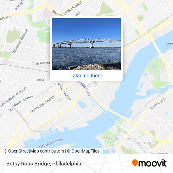 Betsy Ross Bridge map