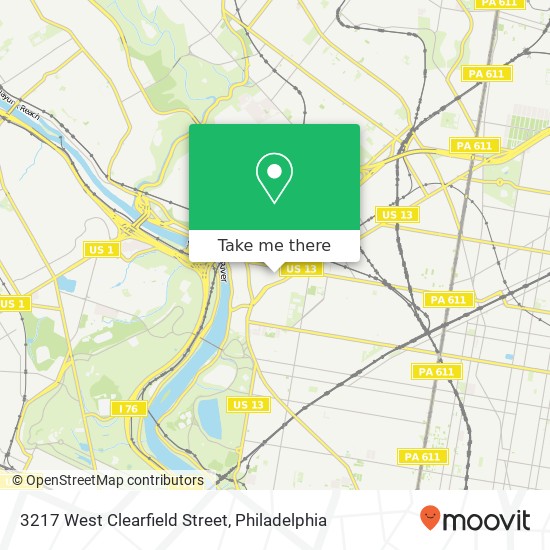 Mapa de 3217 West Clearfield Street