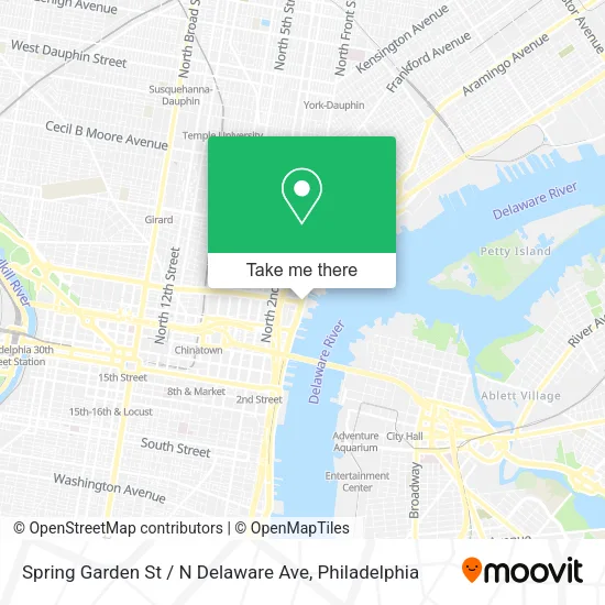 Mapa de Spring Garden St / N Delaware Ave