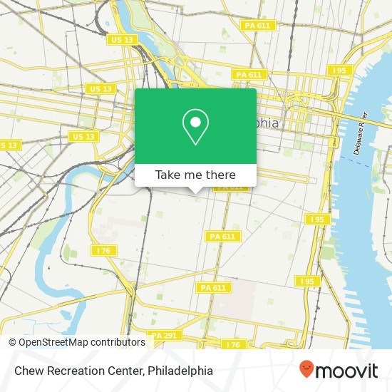 Chew Recreation Center map