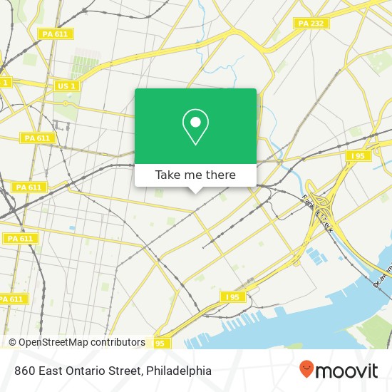 Mapa de 860 East Ontario Street