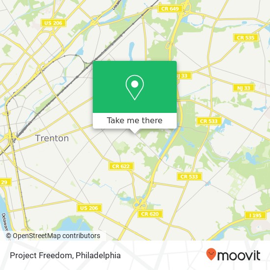 Project Freedom map