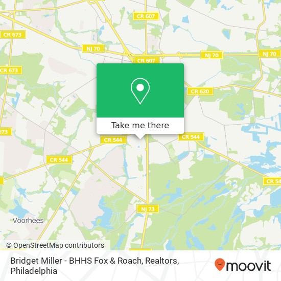 Mapa de Bridget Miller - BHHS Fox & Roach, Realtors