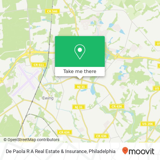 De Paola R A Real Estate & Insurance map