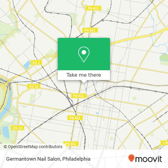 Mapa de Germantown Nail Salon